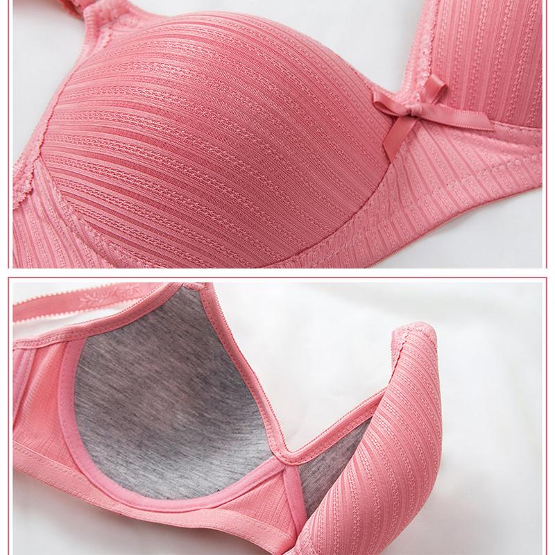Fashion No Steel Ring Women's Bra Lace Sexy Bamboo Charcoal Comfortable Inner Cup Gather Side Underwear Bra