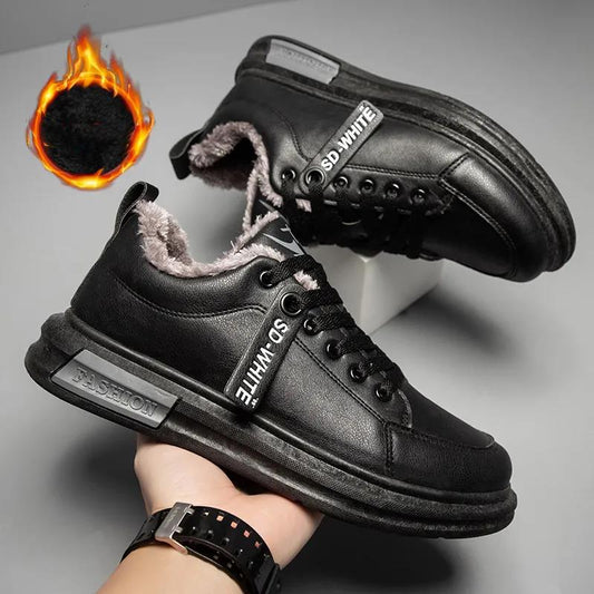 Winter Men's Warm Velvet Padded Cotton Shoes Trendy Sneakers Student Casual Shoes