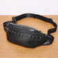 Waist bag men black rivet zipper chest bag outdoor leisure sports riding shoulder bag