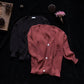 Winter Women Sweaters Warm Solid Color Long Sleeve Buttons Sweater Cardigan Loose Sweaters