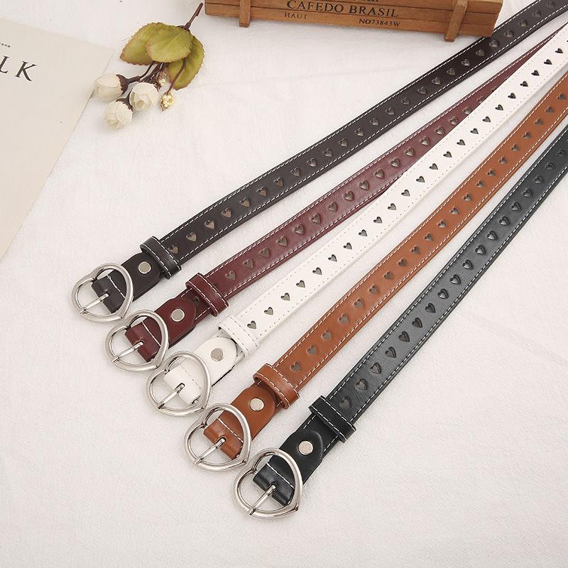 Belt Women's Simple Thin Style with Jeans Personality Retro Heart-shaped Hollow