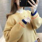 Autumn and Winter Loose Pullover Sweater Thick Short Knit Bottoming Shirt Fashion Casual Girl Sweater