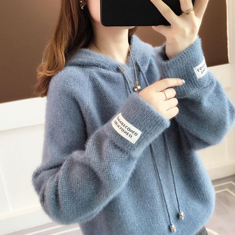 Pofulove (guaranteed against hair loss) autumn and winter pullover sweater women sweater women hooded sweater women