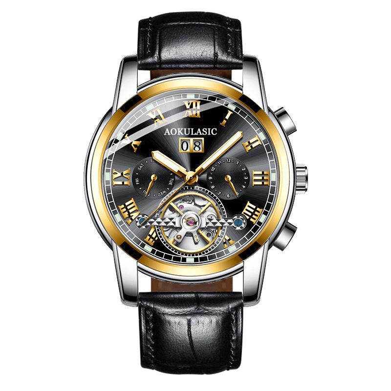 Automatic Mechanical Watch Men Skeleton Watches Bracelet Wristwatch Luxury Mechanical Clock Male