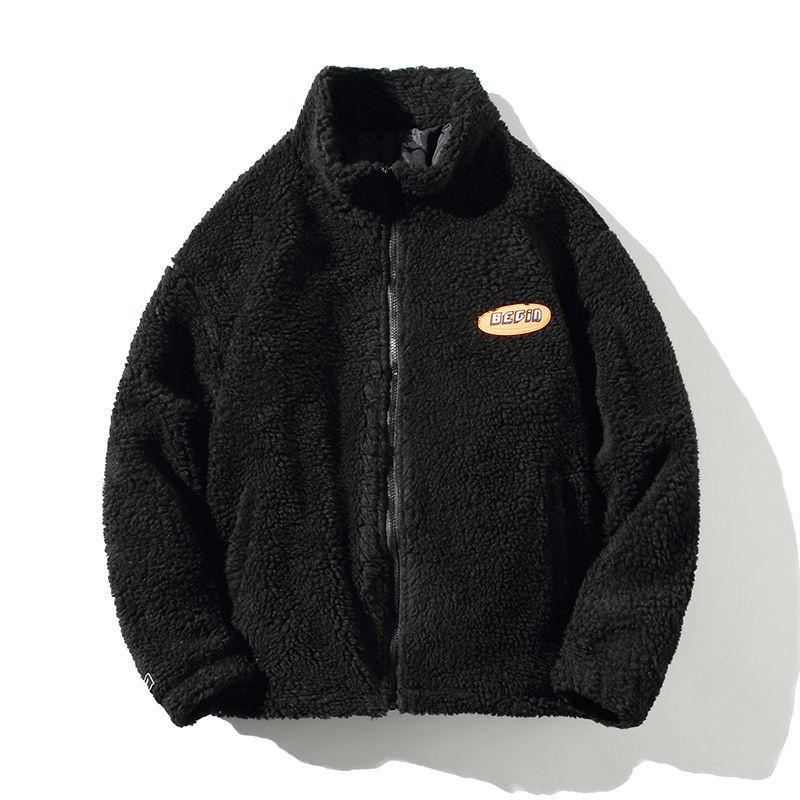 Winter Men's Padded Jacket Stand-up Collar Short Youth Lamb Wool Cotton Jacket Korean Version of The Trend Ins Style Cotton Jacket