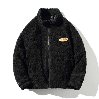 Winter Men's Padded Jacket Stand-up Collar Short Youth Lamb Wool Cotton Jacket Korean Version of The Trend Ins Style Cotton Jacket
