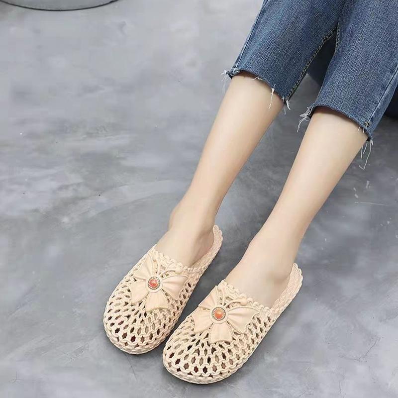 Baotou Women's Slippers Summer Hole Slippers Home Wear Beach Shoes All-match Light and Comfortable Slippers