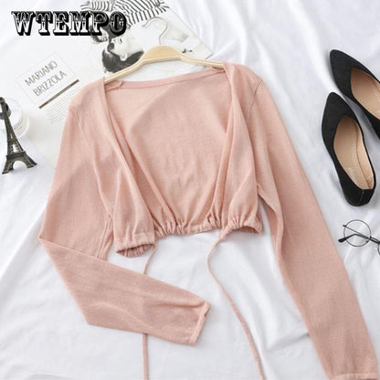 Summer  Women Short Chiffon Cardigan Female Lady Sleeve Sun Protection Clothing beach Shirt