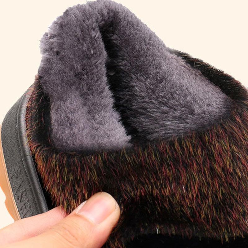 Ladies Cloth Shoes Winter Old Cotton Shoes Women Plus Velvet Warmth Soft-soled Non-slip Cotton Boots for The Elderly
