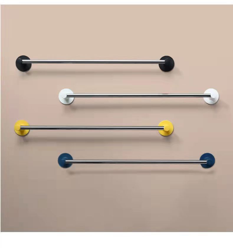Towel Rack Rag Rack Slipper Rack Bathroom Toilet Towel Bar Kitchen Single Rod Thickened Simple Rack Multi-color Optional Hanging Rack