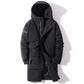 Winter Men's Down Jacket Hooded Fashion Long Down Jacket Men's Windproof and Waterproof Thick Warmth Men's Parka Coat