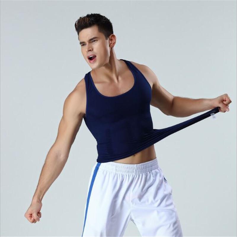 Men Waist Cincher Body Shaper Vest Corset Male Slim Tummy Elasitc Tops Shirts Underwear Plus