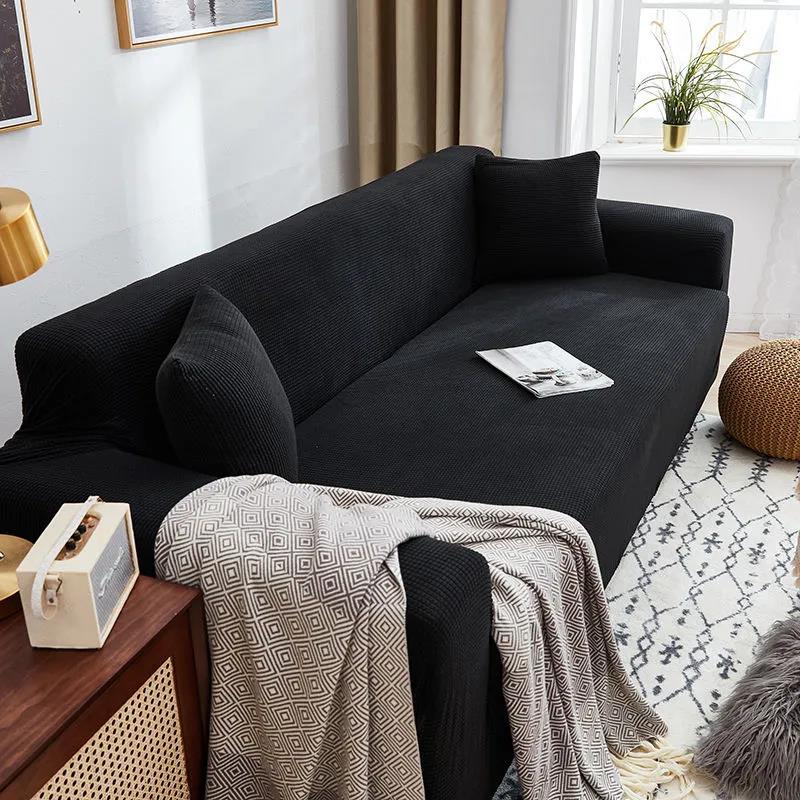 Modern Solid Color Suede Headboard Cover Bedside Cover Full Enclosed Elastic Dust-proof Protective Cover