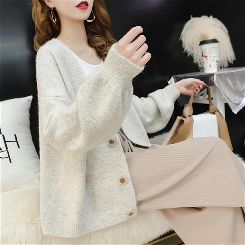 Short Knit Cardigan Jacket Spring and Autumn Sweet Style Jacket Loose Casual Sweater