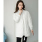 Women's Down Jacket Mid-length Lightweight Baseball Uniform Korean Loose White Duck Down Jacket