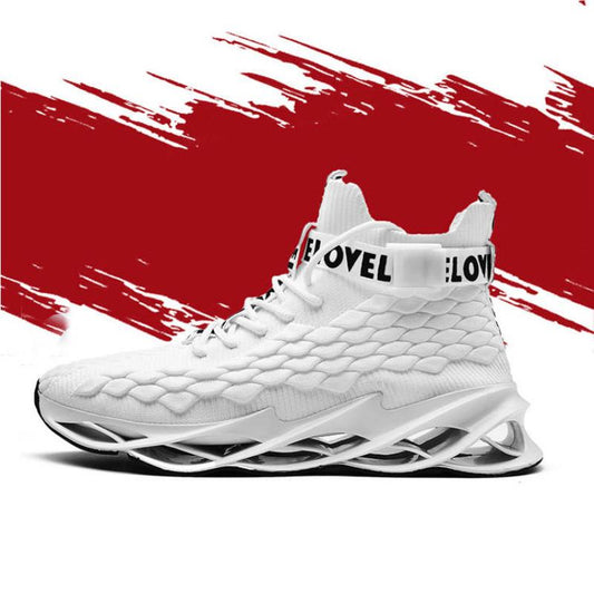 Blade men's shoes white shoes increase casual high-top shoes men's tide shoes sports running shoes