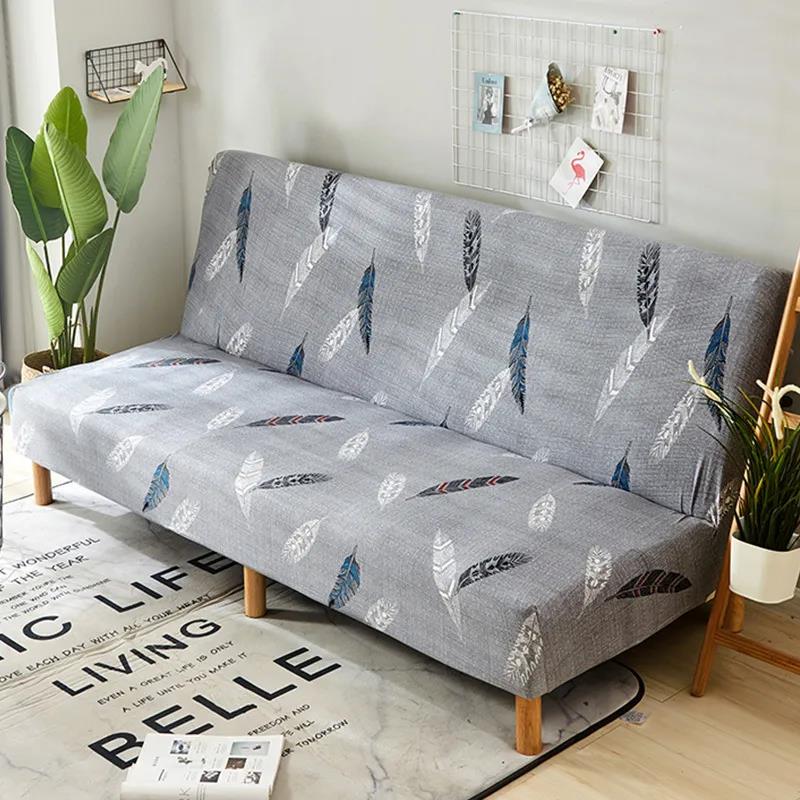 Elastic Universal Sofa Bed Cover Universal Cover Folding Sofa Bed Cover No Armrest All-Inclusive Sofa Cover