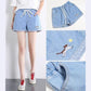 WTEMPO Amoi Cute High-waisted Denim Shorts Schoolgirl Child Denim Shorts Jeans