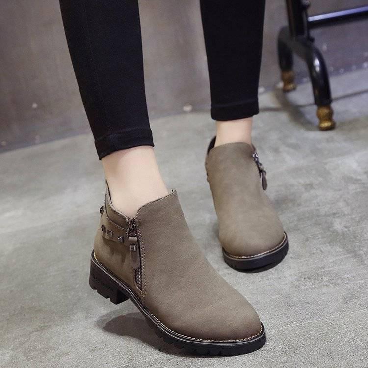 Chelsea Boots Women Elastic Ankle Pig Suede Brogue Boot Genuine Leather Quality Lady Shoes Handmade