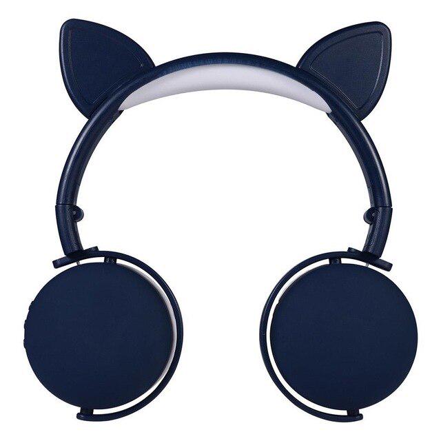Durable Cartoon Bluetooth 5.0 Headset Wireless Foldable Little devil Cat-ear Antler Stereo headphone