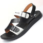 Summer Leather Sandals Men Tide Non-slip Slip-on Dual-use Sandals Men's Casual Beach Shoes