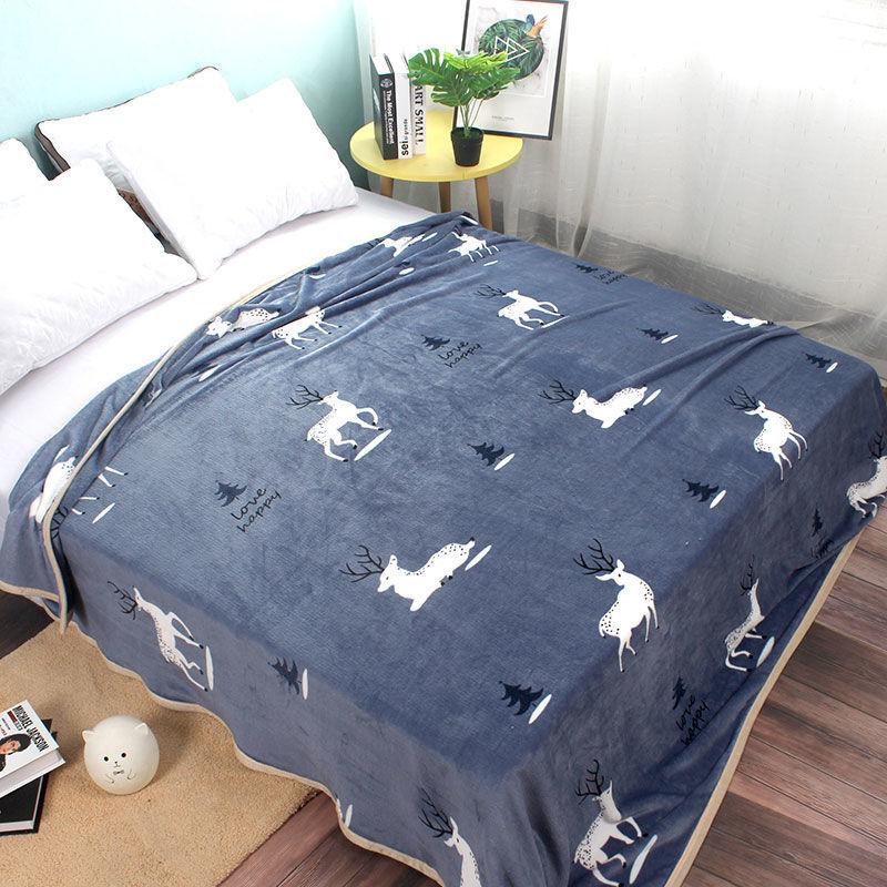 Multifunctional Flannel Sheets Soft Thick  Warm  Double Quilt  Coral Fleece Blanket  Autumn and Winter