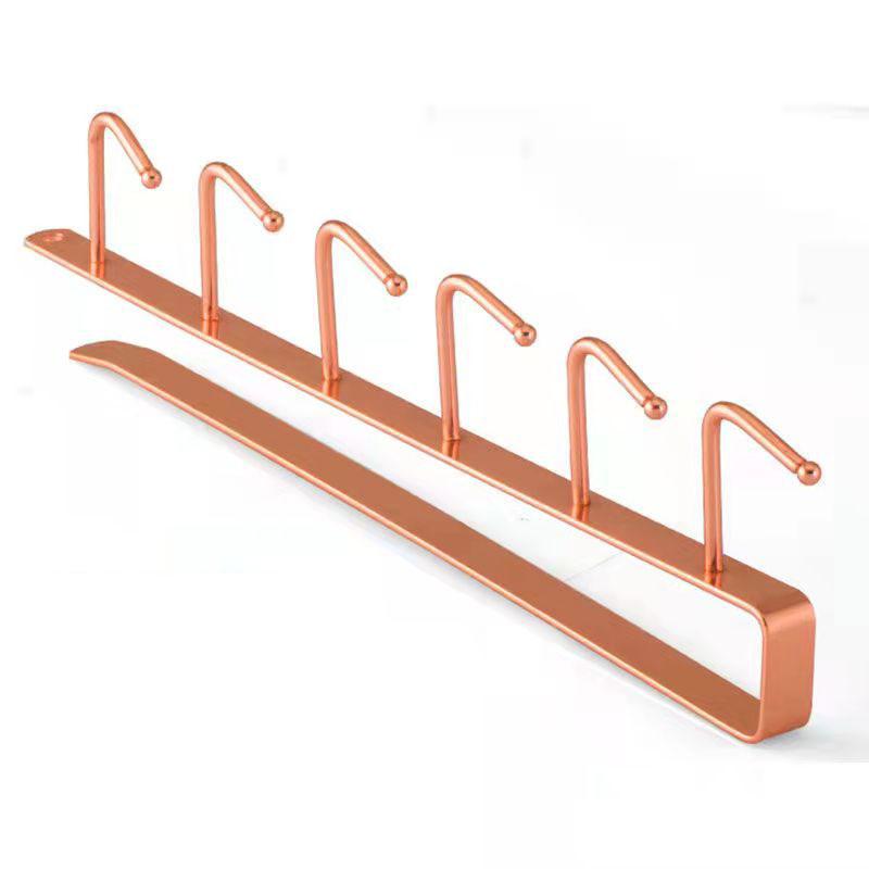 Towel Hooks Kitchen Mug Holder Coffee Cup Rack Hanging Shelf Organizer Sturdy Hanger Stainless Steel Door Rear Shelf Hooks Rails