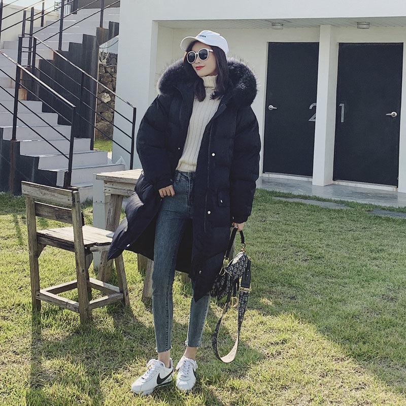 Women's Cotton-padded Jacket Women's Mid-length Coat Korean Style Loose Cotton-padded Clothes Bread Clothes Thick Winter Padded Jacket