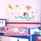 Cartoon Fly Witch Butterfly Flowers Fish Wall Stickers for Kids Rooms Kitchen Bathroom