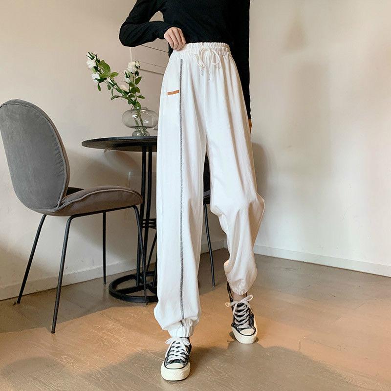 Women's Spring Summer and Autumn New Nine-point Leisure All-match Sports Harlan Pants Female Students Korean Version of Loose