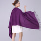 Pure Color Faux Cashmere Scarf Shawl Dual-use Wild Thick Long Section Ladies Warm Knitted Big Scarf Soft Fabric Temperament Shawl