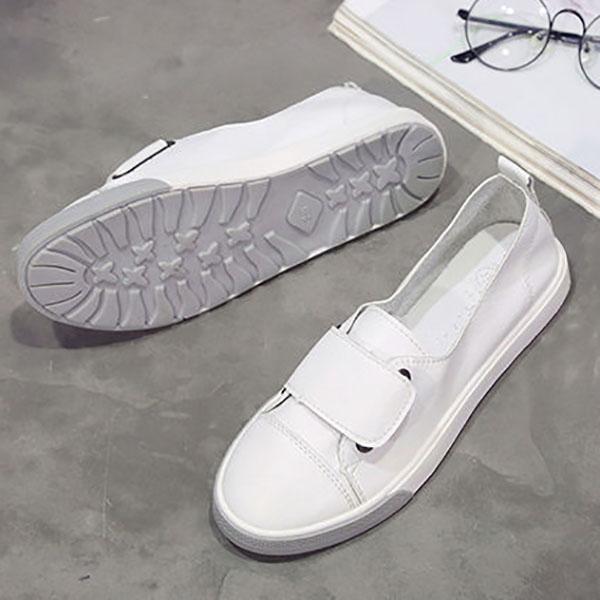 Real Soft Leather White Shoes Women Spring and Summer Breathable Fashion All-match Flat Casual White Shoes Women Shoes
