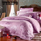 Jacquard Bedding Set Luxury Satin Bed Set Duvet Cover King Queen Bedclothes Bed Linen Sets