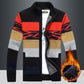 Men's Sweater Jacket Fleece Thickened Knitted Sweater Cardigan Stand Collar Plus Size Winter Turtleneck Sweater