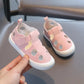 Children's Summer Shoes Anti-slip Soft Sole Princess Flat Shoes Solid Color Hollow Out Casual Cool Shoes