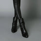 Women's Short Boots Leather Martin Boots Winter Plush Fleece Warm Non-slip Ankle Boots