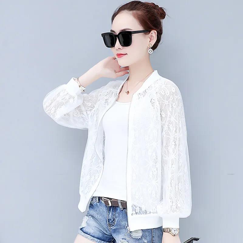 Lace Breathable Sun Protection Clothing Women's Spring and Summer Loose Thin Sun Protection Clothing Short Cardigan Jacket