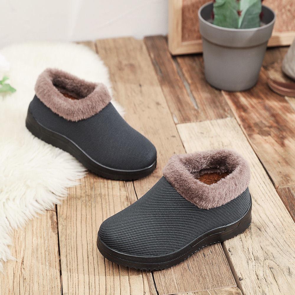 Winter Women's Non-slip Cotton Shoes  Warm Elderly Cotton Shoes Plus Velvet Comfortable Soft Bottom Cotton Shoes