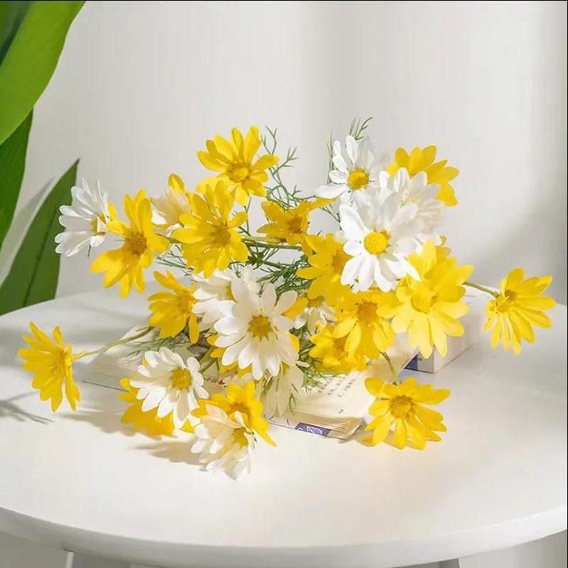 Simulation Flower Small Daisy Chamomile Fake Flower Photo Photography Photo Props Living Room Decoration Decorative Flower