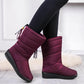 Snow Boots Women Winter In The Waterproof Non-slip Warm Cotton Shoes Thick Bottom Plus Velvet Thick Cotton Boots Large Size