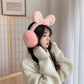 Women's Winter Soft Cute Rabbit Ear Bowknot Sequins Earmuffs Warm Cycling Ear Protection Windproof Antifreeze Plush Ear Pad Cover Rabbit Ears Earflap