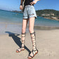WTEMPO Women Loose  Solid Color Ripped Denim Shorts Spring and Summer Wide Leg A-line Thin Curled Bottom Casual Shorts