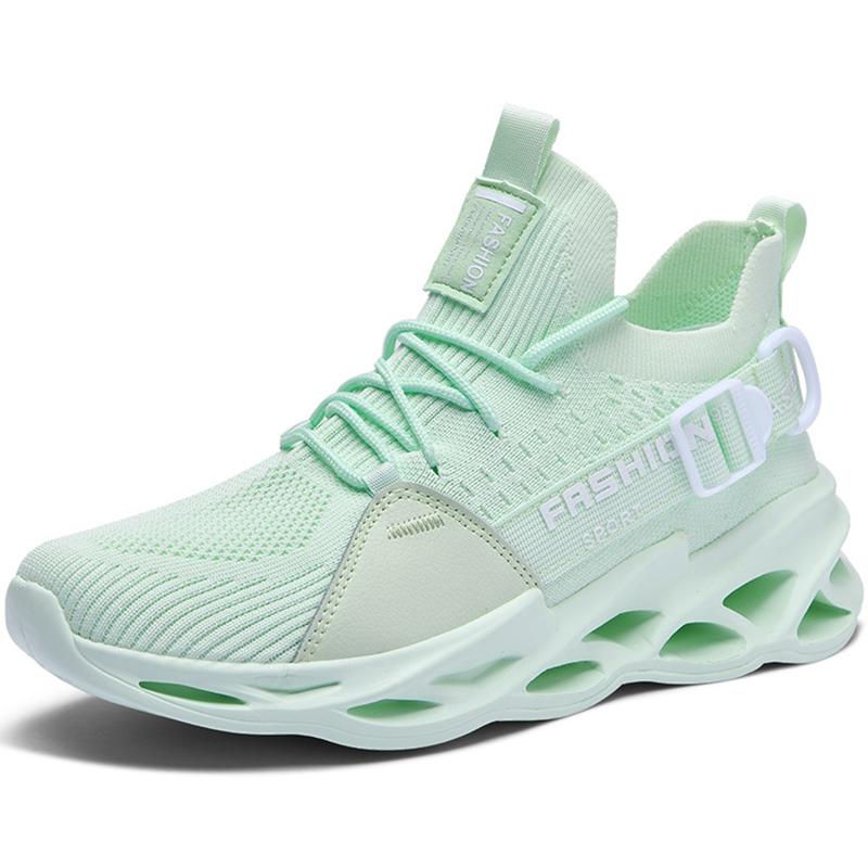 Solid Color Low-top Lightweight Unisex Spring and Summer Casual Mesh Round Head Breathable Shock-absorbing Walking Shoes