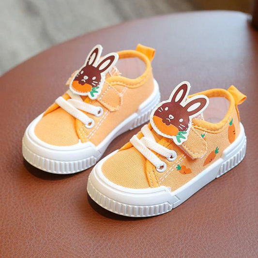 Children's Canvas Flat Shoes In Spring and Summer Kid's Light Cartoon Shoes Breathable Soft Sole Antiskid Casual Shoes