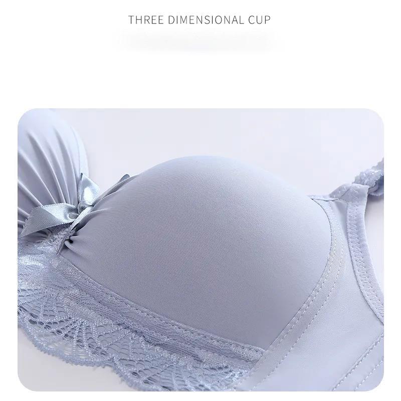 Sexy Lace Thin Breathable Comfortable No Steel Rings Push Up Adjustable Women's Underwear Bra