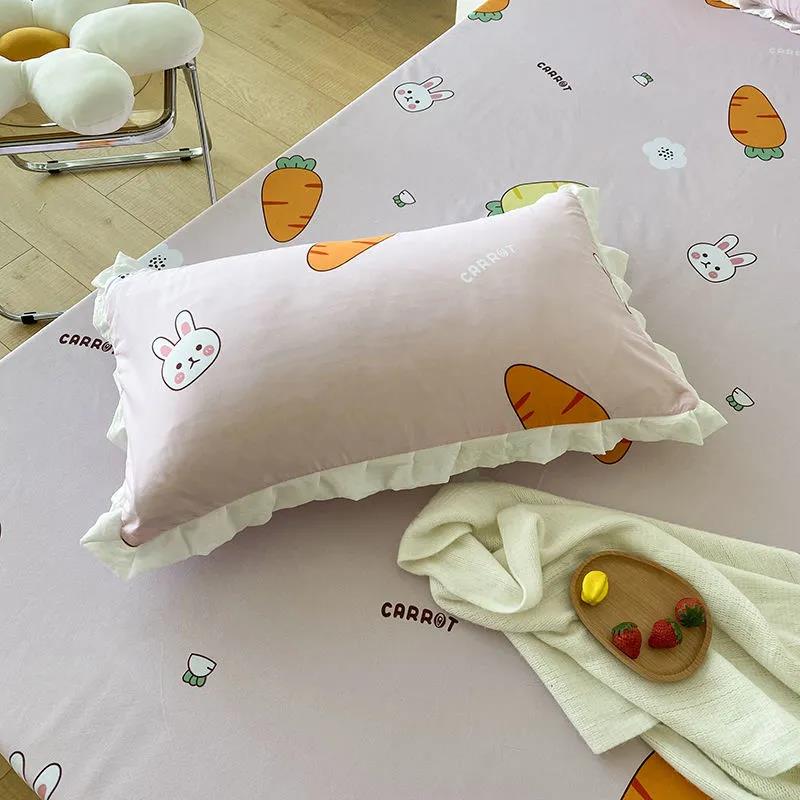 Arctic velvet Korean version small floral single pillowcase couple adult pillowcase high-end pillowcase 48*74cm