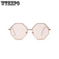 WTEMPO Square Sunglasses Women Rhombus Polygonal Colored Transparent Lens Sunglasses Popular Glasses