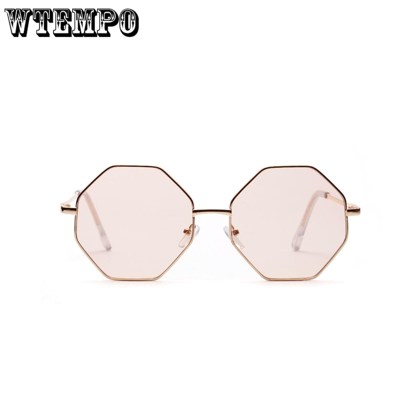 WTEMPO Square Sunglasses Women Rhombus Polygonal Colored Transparent Lens Sunglasses Popular Glasses