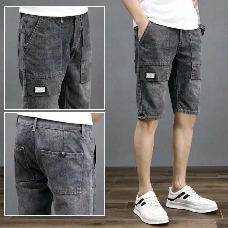 Jeans Men's Loose All-match Overalls Shorts Large Size Youth Five Points Men's Casual Pants