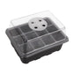 12 Holes Plastic Nursery Pots Planting Seed Tray Kit Plant Germination Box